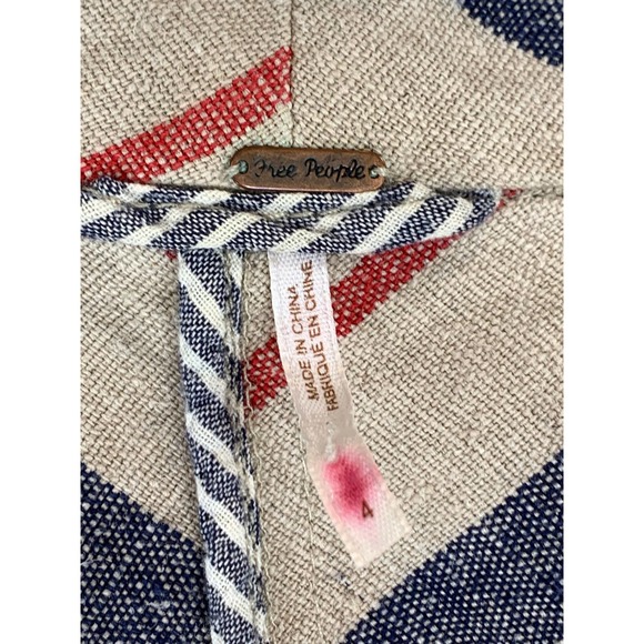 FreePeople Boho RusticLuxury Stripe Linen Jacket Gypsy Indie Spring Summer Earth - Picture 9 of 13